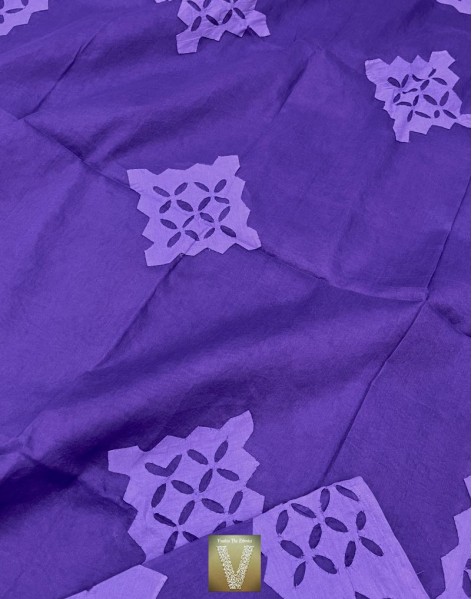 Applique work organza sarees-vapq-1756