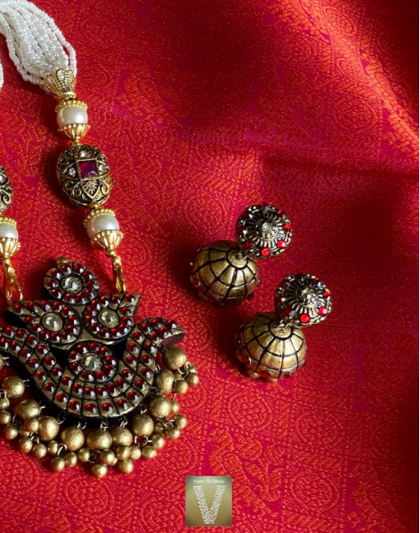 Antique gold terracotta jewellery-VTCJ-58