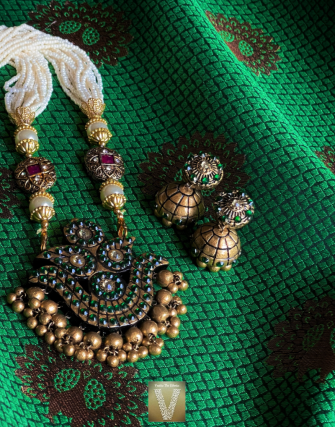 Antique gold terracotta jewellery-VTCJ-59