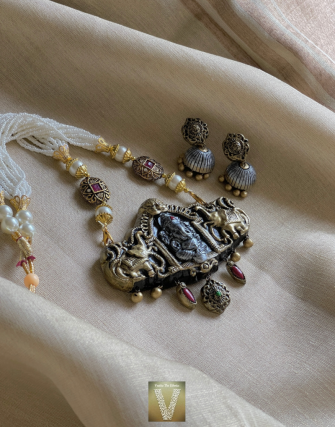 Antique gold terracotta jewellery-VTCJ-57