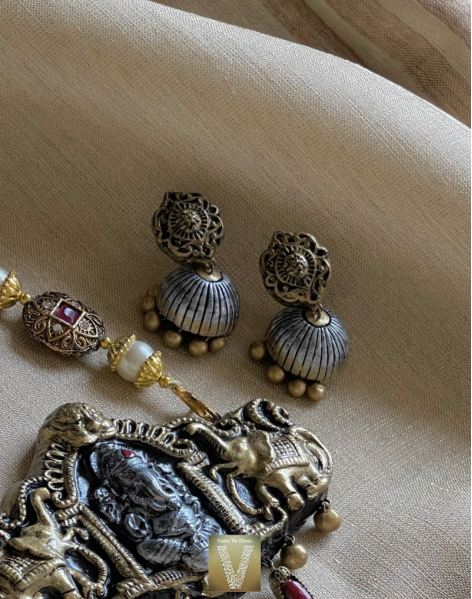 Antique gold terracotta jewellery-VTCJ-57