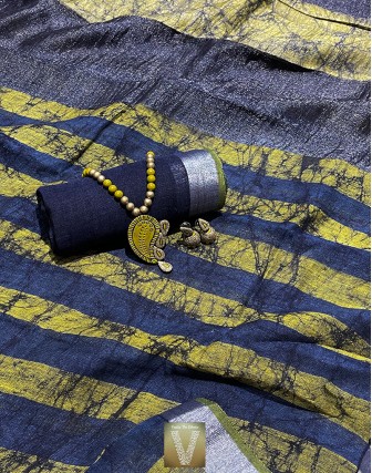 Sale Linen by cotton sarees-VLNS-85
