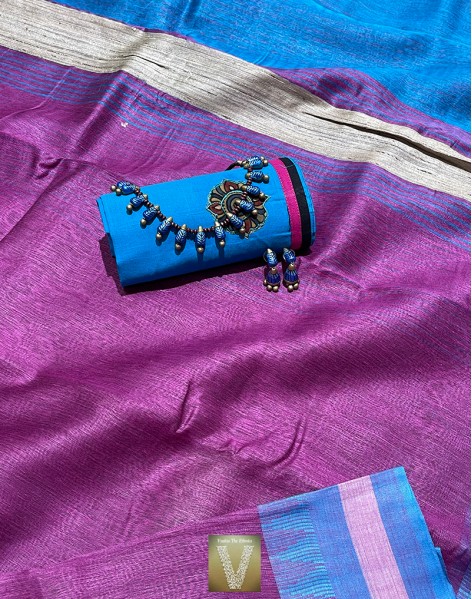 Sale Linen silk sarees-VLNS-88