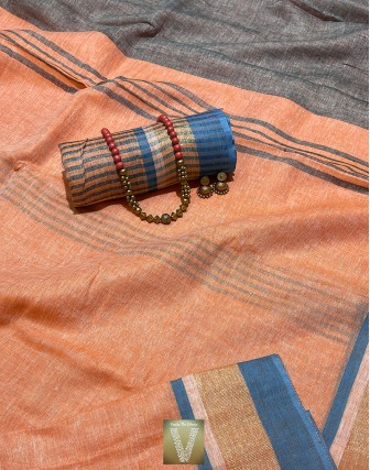 Sale Linen silk sarees-VLNS-89