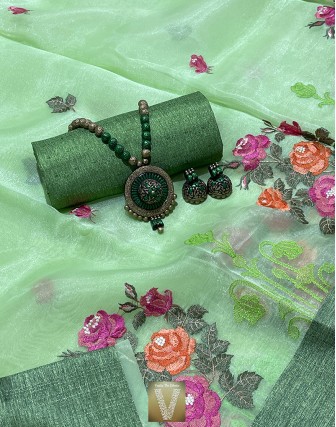 Sale Organza sarees-VOGS-08