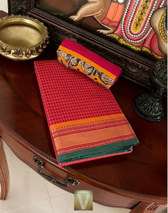 Handloom cotton saree-VHLC-2105