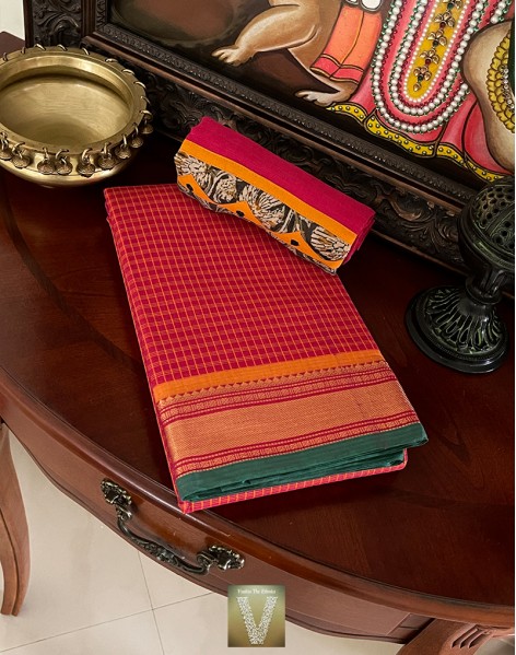 Handloom cotton saree-VHLC-2105