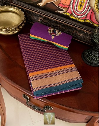 Handloom cotton saree-VHLC-2106