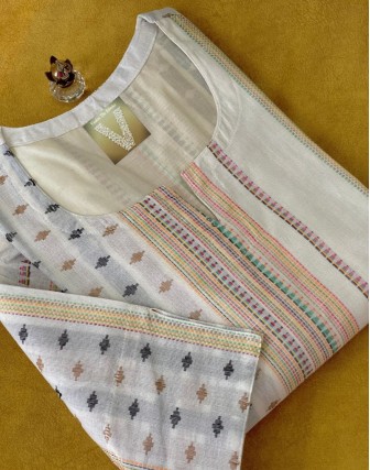 Handloom cotton woven Kurti VKUR-08