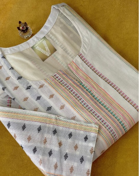 Handloom cotton woven Kurti VKUR-08