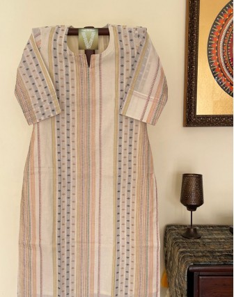 Handloom cotton woven Kurti VKUR-08