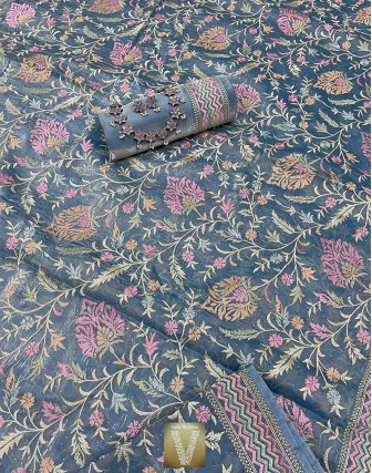 Organza silk sarees-VOGS-2123
