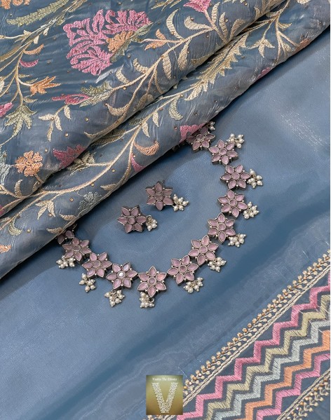 Organza silk sarees-VOGS-2123