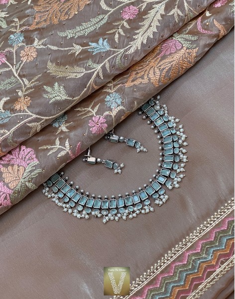 Organza silk sarees-VOGS-2124