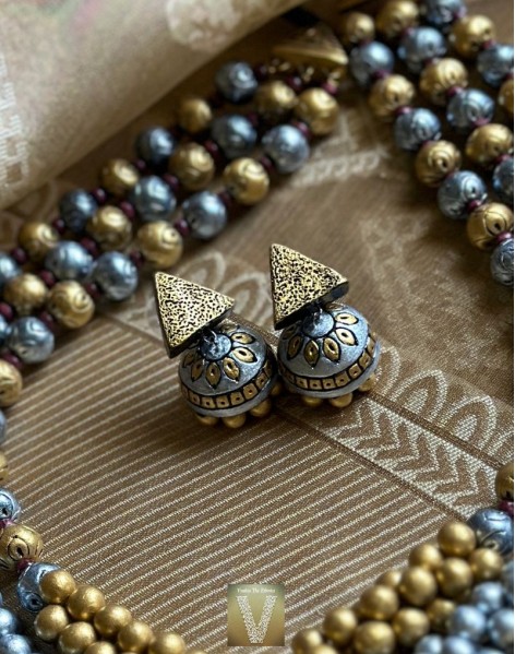 Antique gold terracotta jewellery-VTCJ-60