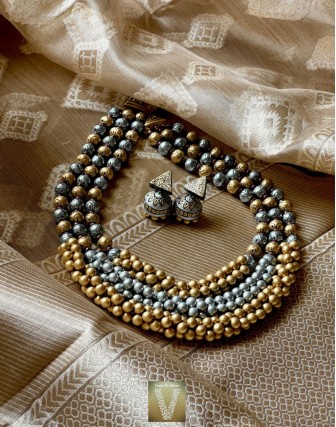 Antique gold terracotta jewellery-VTCJ-60