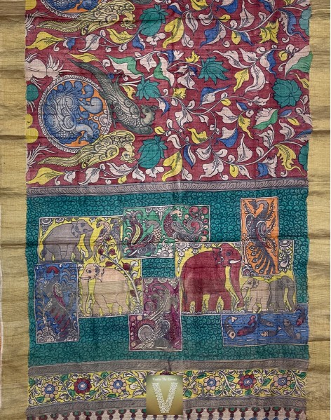 Tussar silk sarees-VTSR-2097