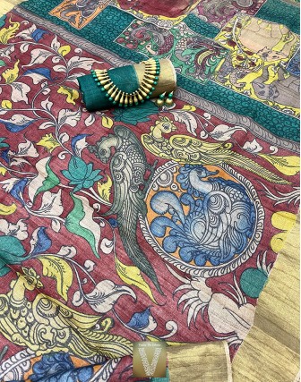 Tussar silk sarees-VTSR-2097