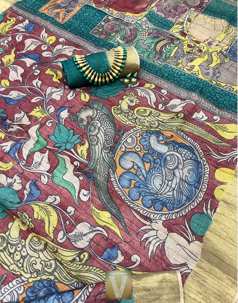 Tussar silk sarees-VTSR-2097