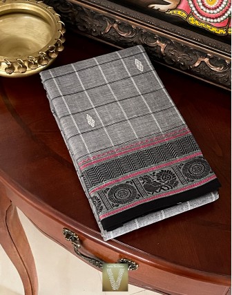 Handloom cotton saree-VHLC-2003
