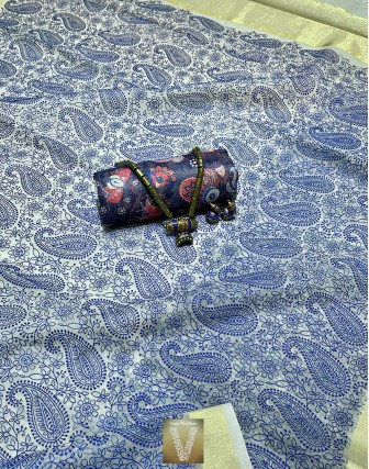 Organza silk sarees-VOGS-1945