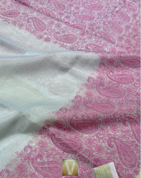 Organza silk sarees-VOGS-1946
