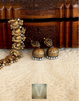 Antique gold terracotta jewellery-VTCJ-02
