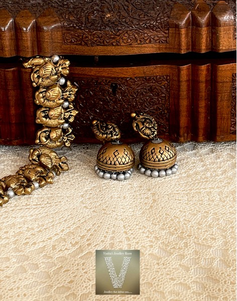 Antique gold terracotta jewellery-VTCJ-02