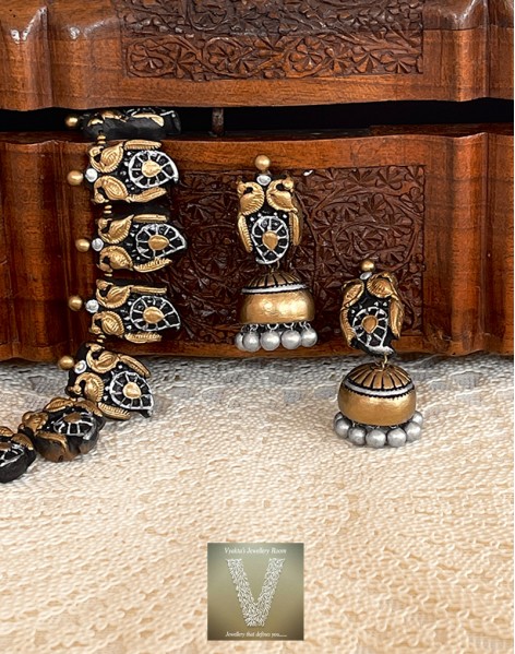 Antique gold terracotta jewellery-VTCJ-05
