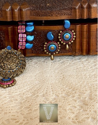 Antique gold terracotta jewellery-VTCJ-06