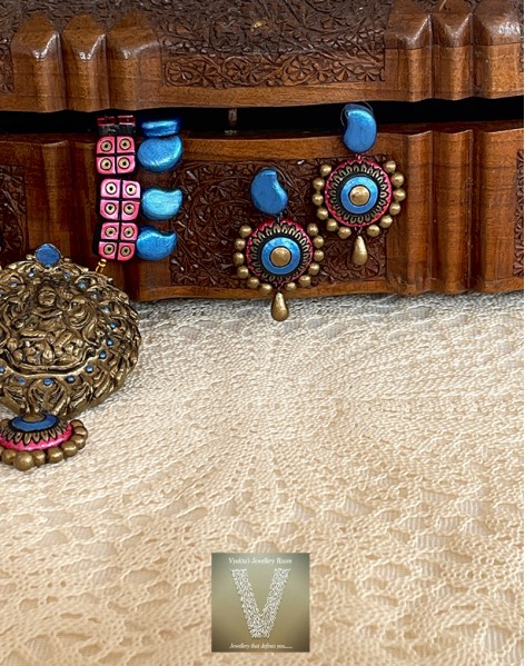 Antique gold terracotta jewellery-VTCJ-06