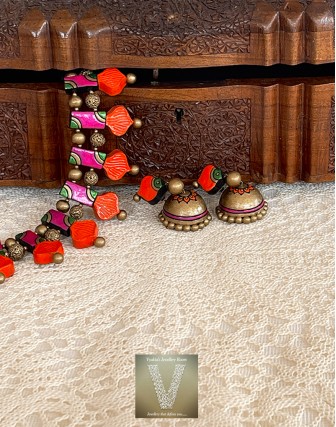 Antique gold terracotta jewellery-VTCJ-07