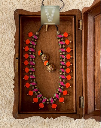 Antique gold terracotta jewellery-VTCJ-07
