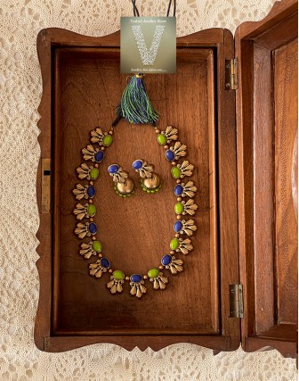 Antique gold terracotta jewellery-VTCJ-10
