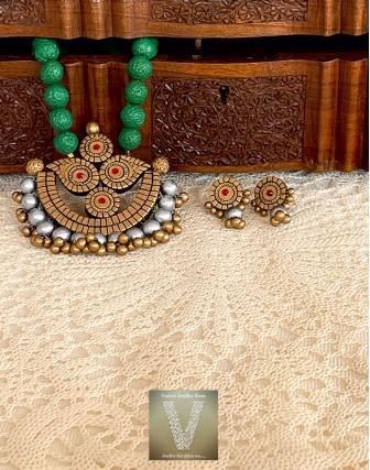 Antique gold terracotta jewellery-VTCJ-11