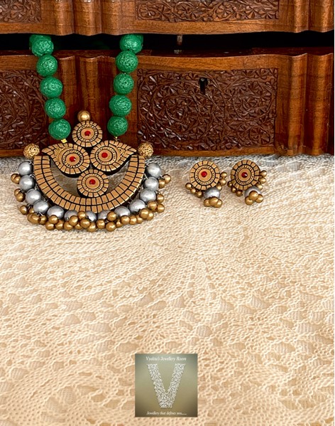 Antique gold terracotta jewellery-VTCJ-11