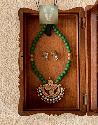 Antique gold terracotta jewellery-VTCJ-11