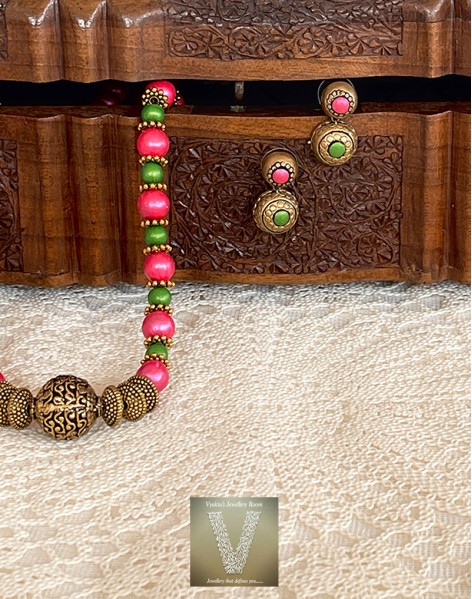 Antique gold terracotta jewellery-VTCJ-15