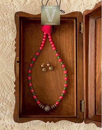 Antique gold terracotta jewellery-VTCJ-15