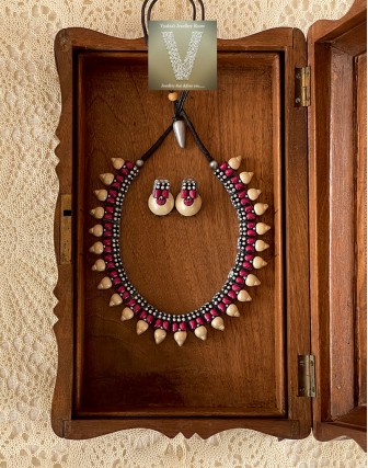 Antique silver terracotta jewellery-VTCJ-16