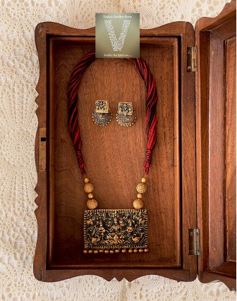Antique gold terracotta jewellery-VTCJ-17
