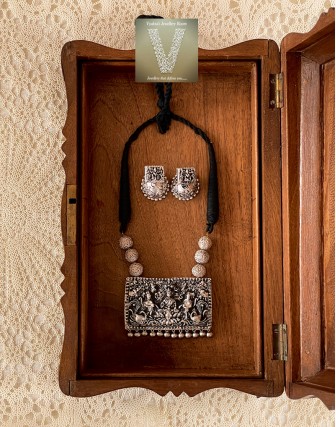 Antique silver terracotta jewellery-VTCJ-18