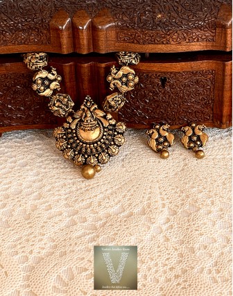 Antique gold terracotta jewellery-VTCJ-20