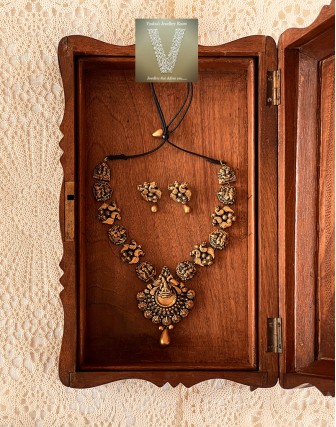 Antique gold terracotta jewellery-VTCJ-20