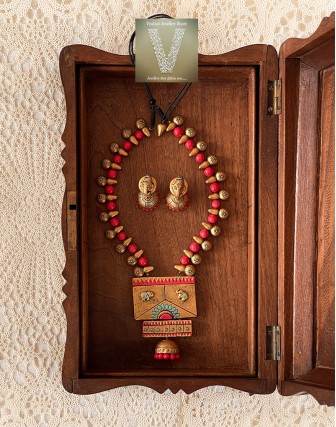 Antique gold terracotta jewellery-VTCJ-21