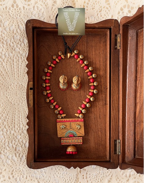 Antique gold terracotta jewellery-VTCJ-21