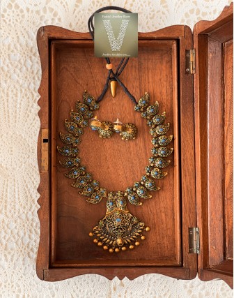 Antique gold terracotta jewellery-VTCJ-22