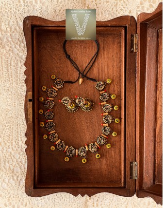 Antique gold terracotta jewellery-VTCJ-23