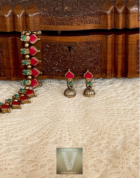 Antique gold terracotta jewellery-VTCJ-24