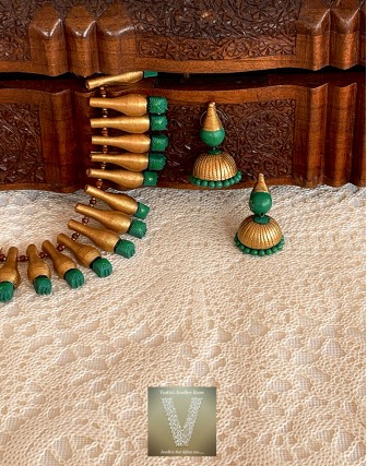 Antique gold terracotta jewellery-VTCJ-25